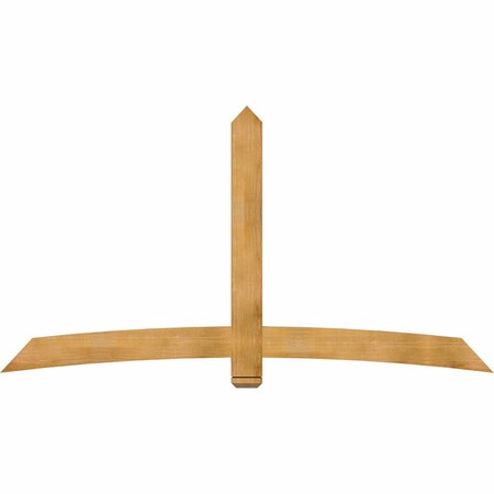 Ekena Millwork Bellingham Rough Sawn Timber Gable Bracket, Western Red Cedar, 96"W x 52"H x 2"D x 6"F, 13/12 Pitch GBW096X52X0206BEL00RWR